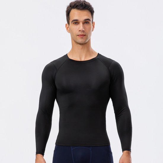 Men's new autumn and winter sports long-sleeved outdoor running tight training T-shirt, high-elasticity quick-drying fitness wear 11515
