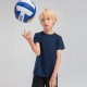 Children's round-neck pure cotton loose short-sleeved sweat-absorbing and breathable running sports top for boys and girls, fitness short-sleeved D15015