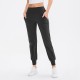 Women's loose sports pants, tight-fitting casual running, fitness training, elastic high-waisted pocket yoga long pants 12363