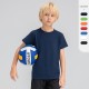 Children's round-neck pure cotton loose short-sleeved sweat-absorbing and breathable running sports top for boys and girls, fitness short-sleeved D15015