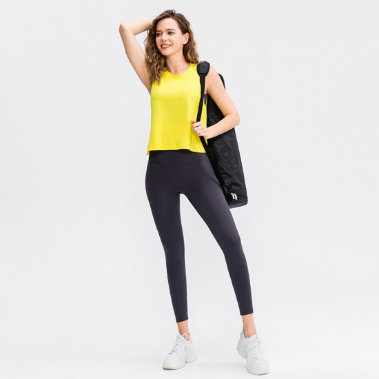 Women's sports vest, sleeveless breathable running quick-drying top, loose casual yoga wear 02115