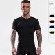 Men's PRO Tight Short-sleeved Sports training fitness Wear Elastic Quick-drying Sweat-wicking Breathable T-shirt Top 91204