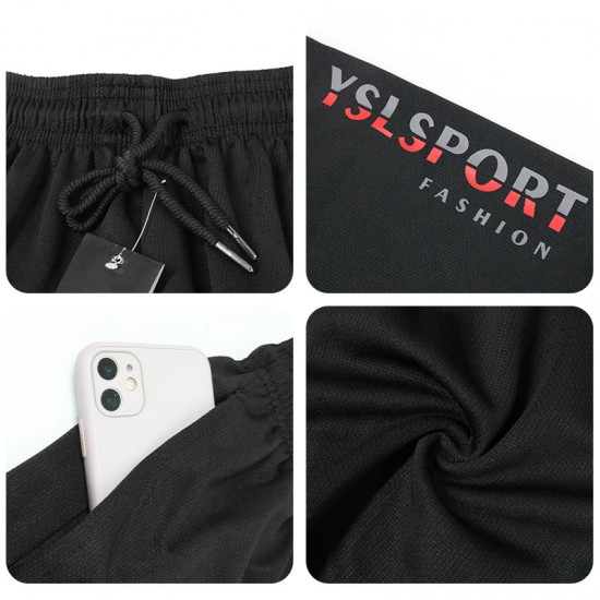 Men's sports shorts, running and fitness, quick-drying, contrasting color letter print design, moisture-absorbent and breathable casual pants KY207