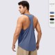 Men's Loose Fitness Vest Round Neck Running Sports Top European And American Quick-drying Breathable Training I-shaped Vest 41115 Men's Loose Fitness Vest Round Neck Running Sports Top European And American Quick-drying Breathable Training I-shaped Vest 41115