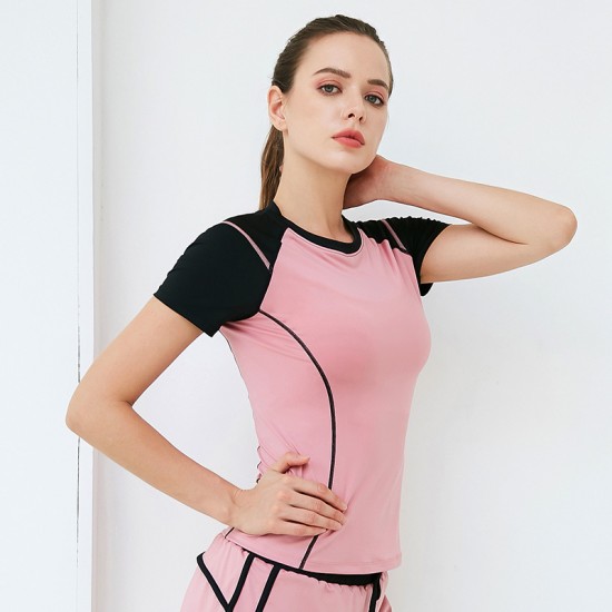 Women's yoga set, running training tight elastic sportswear, quick-drying sweat-wicking fitness suit five-piece set Y92002