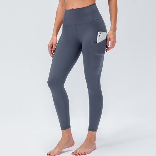 Ladies' tight yoga pants, camouflage print, skin-friendly, nude, double-sided, high-waisted, hip-lifting, sports and fitness pants 02343