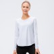 Women's autumn and winter yoga exercise long-sleeved loose casual quick-drying breathable round-neck T-shirt fitness wear top 12526