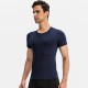 Men's Pro Fitness Short Sleeve Tight Running Training Sportswear High Elastic Sweat-wicking Quick-drying Jacket T-shirt 01219