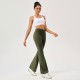 Yoga flared pants, women's nude, high-waisted, hip-lifting, running and fitness, wide-leg pants, elastic quick-drying sports long pants 42302 Yoga flared pants, women's nude, high-waisted, hip-lifting, running and fitness, wide-leg pants, elastic quick-drying sports long pants 42302