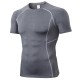 Men's Tight Training PRO Short-sleeved Fitness T-shirt Elastic Sweat-wicking Quick-Drying Compression Shirt 1008