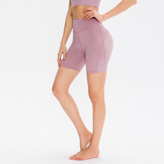 Women's yoga shorts, high-elastic tight training quick-drying fitness pants, high-waisted peach-shaped running sports pants 12420