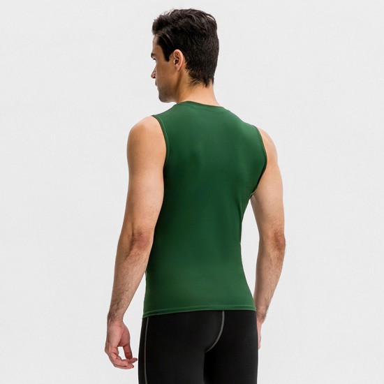 PRO Men's Fitness vest, high-elasticity Tight Training suit, Moisture-wicking, Quick-drying sports Top 01109