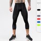 Men's tight PRO capri pants, sports and fitness running shorts, cross-border Amazon quick-drying Capri pants, 1050
