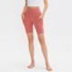 Ladies' pocket yoga shorts, tight-fitting waist, peach-hip fitness quick-drying shorts, running sports pants 12419
