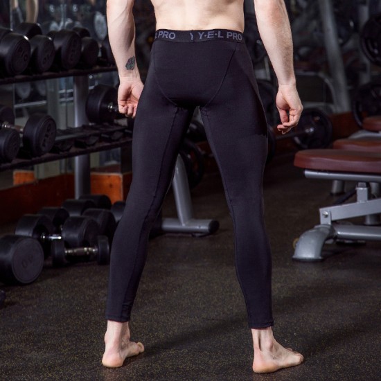 Men's PRO Tight sports pants, fitness training running long pants, elastic quick-drying sweat-wicking breathable long pants 6030